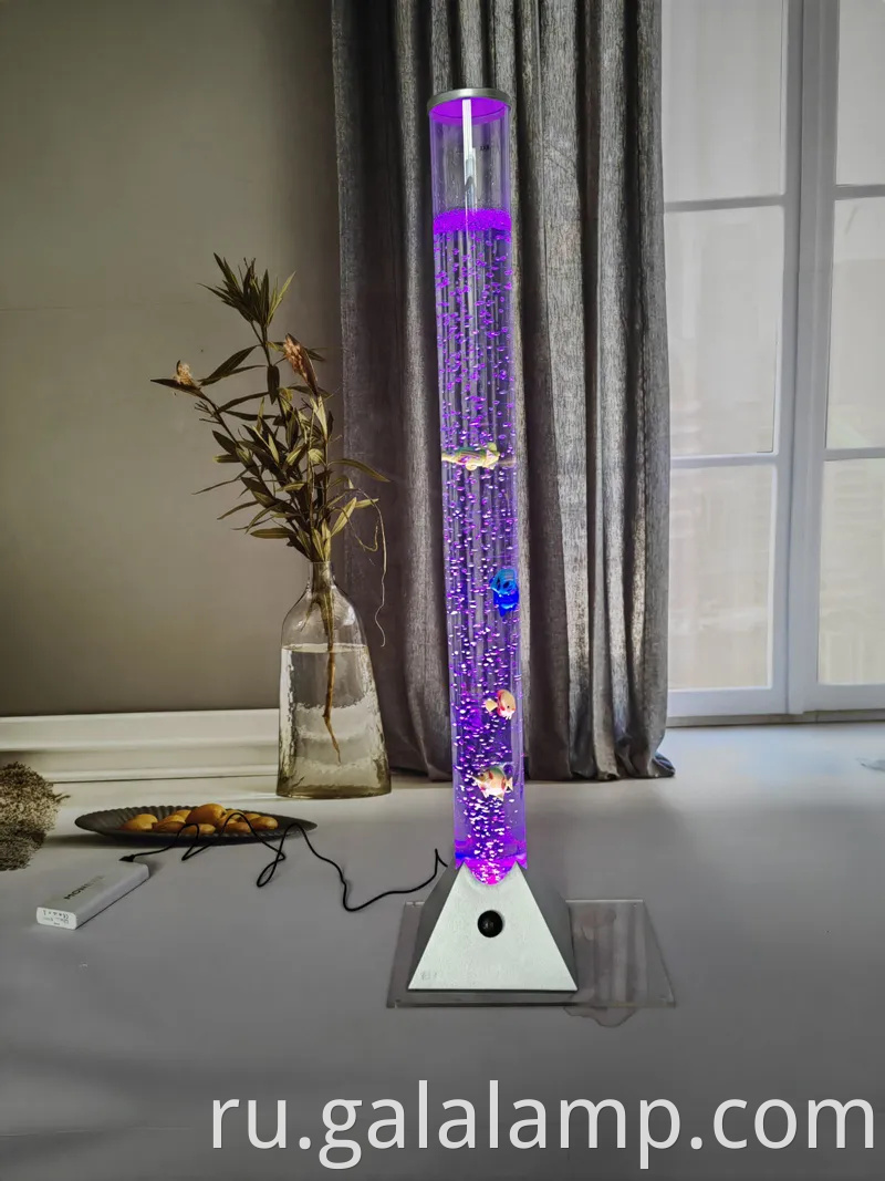 Живой фэнтезийный пузырьный аквариум с красочной рыбой и световыми эффектами